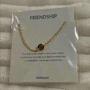 Gold D Initial Friendship Bracelet